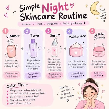 Night skincare routine